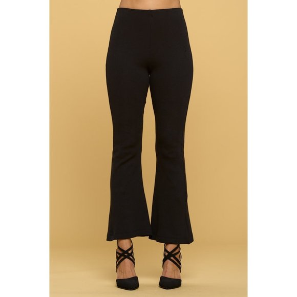 Made in USA Brushed Rib Knit Flare Pants - 3X - Picture 1 of 5
